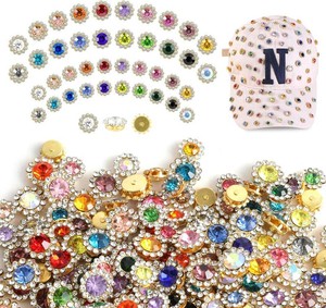 ABEJFIC 200 PCS 20 Mixed Colors Sew on Rhinestones, 10mm 12mm Crystal Glass Metal Base Flower Claw Rhinestone for Crafting, Bedazzling Rhinestones for Clothes Shoes Hats Bags & Sewing Accessories