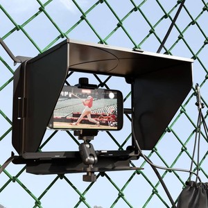$30 Cell Phone Fence Mount with Shade Game Recording Mounting Kit  Compatible with iPhone, Mevo Start, Insta 360 and Other Action Cameras for Recording Baseball (Upgrade Style)