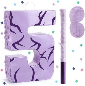 $34 Sosation Number 5 Kpop Pi ata, 15.7 Purple Tattoo Design with Stick  Purple Pi ata with Blindfold Confetti, Kpop Themed Celebrations, Birthday Anniversary Decoration
