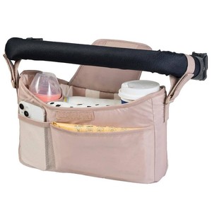 $22 Tiny Twinkle Universal Stroller Organizer with Adjustable Strap  Waterproof Stroller Caddy Fits Baby Jogger, Nuna, Graco, Donna and Bugaboo Strollers (Beige Checkers
