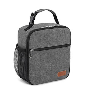 Femuar Lunch Box for Men Women Adults Small Lunch Bag for Office Work Picnic - Reusable Portable Lunchbox, Charcoal Grey