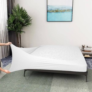ALYVIA SPRING Queen Box Spring Cover Jersey Knit Stretchy, White