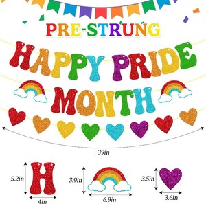 Happy Pride Month Banner LGBTQ Decoration