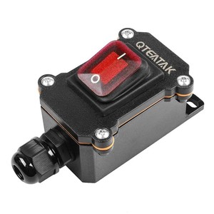 Inline Cord Switch DPST On-Off with Red Light Buttons