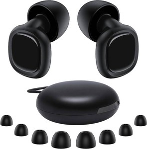 Ultra Soft Ear Plugs - 55dB (SNR) Noise Reduction Hearing Protection - Reusable Earplugs Flexible Comfortable Fit for Noise Sensitivity, Sleep, Work, Study, Airplane, Concerts & Festivals (Black)