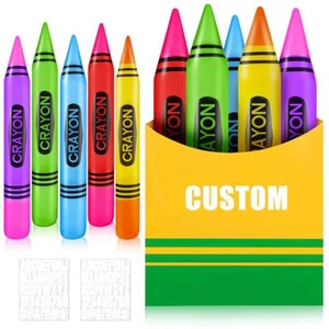 $23 Naozinebi 8 Pcs Large Inflatable Crayons Balloons Back to Decorations