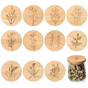 Tessco for you 9 Pcs Yogurt Jar Lid Compatible with Oui, Flower and Herb