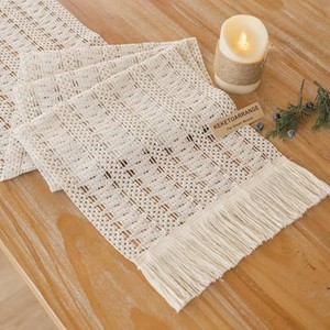 Keketoarrange Boho Macrame Table Runner 12x36 Inch