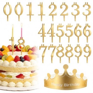 Reusable Number Birthday Candle Holder Set, 20 PCS (2 Sets) Metal Number Candle Holders Stand, Party Cakes Accessories, Cake Topper Decorations for Anniversary Wedding Date Displays