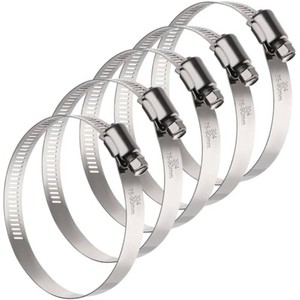 OURU 3 Inch Hose Clamps, Adjustable 2-1516-3-12(75-90mm), 5 PCS