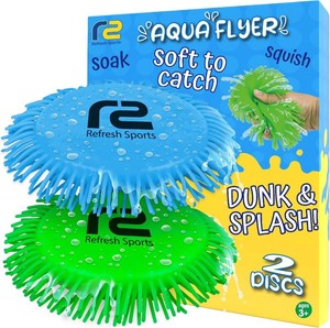 Soft Water Flying Disc for Kids   Sprays Water as it Flies Fun Summer Water Toy for Beach Pool Backyard Camping Lake Birthday Gifts   Soft Safe Outdoor Water Toys for Boys & Girls Ages 4 5 6 7 8 9 