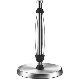 $21 Paper Towel Holder Countertop, One-Handed Tear, Stainless Steel, Weighted Base, Silver, Paper Towel Roll Holder Stand with Ratchet Mechanism for Kitchen Bathroom Farmhouse Essentials Decor Accessories