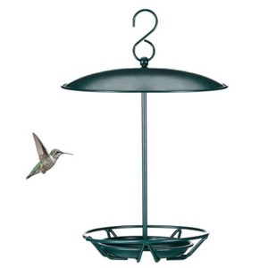 $26 1 Pack Hanging Cylinder Bird Feeder Outdoor, Dark Green