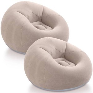 $43 Realspring Inflatable Bean Bag Chairs,Coffee,2 Pcs