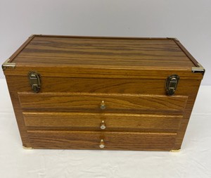 Three Drawer Oak Storage