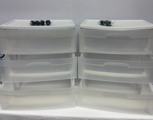 Sterilite 3 Drawer Storage Containers wWheels