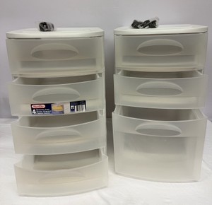 Sterilite 3 & 4 Drawer Storage Containers wWheels