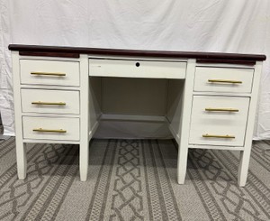 Solid Wood 6-Drawer Desk - 30in x 54in