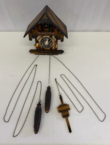 Vintage German Black Forest Chalet-Style Cuckoo Clock