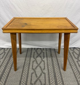 Vintage Mid-Century Wooden Side Table - 21in x 24in