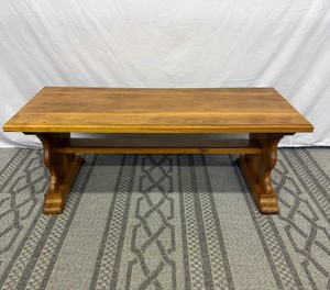 Solid Wood Trestle Entry Bench - 15.5in x 42in