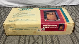 Vintage Unassembled Royal Creations Microwave Cart (Model 23180M) Brand New & Still in Box
