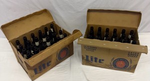 Vintage Miller Lite Returnable Bottles in Case