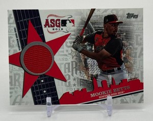 Mookie Betts 2019 Topps All-Star Game Event Used Relic Baseball Card No. ASSR-MB
