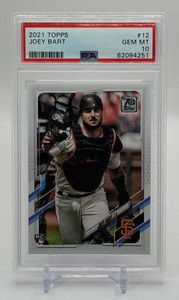 Joey Bart RC PSA 10 Topps Series 1 Graded Slab Rookie Baseball Card No. 12