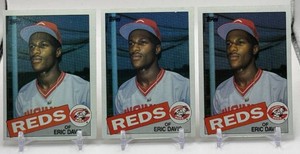 Eric Davis 1985 Topps 3-Card Rookie Baseball Card Lot