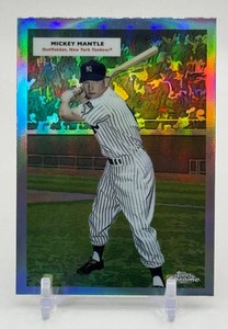Mickey MantleRoger Maris 2025 Topps Chrome Refractor Baseball Card No. 55DH-10