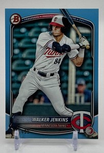 Walker Jenkins RC 2025 Bowman Blue 499 Minnesota Twins Rookie Baseball Card No. BP-1