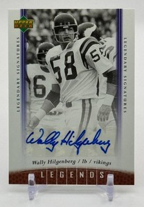 Wally Hilgenberg 2006 UD Legends Signature Minnesota Vikings Football Card No. 39