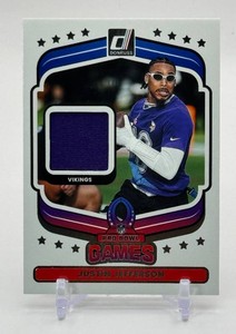 Justin Jefferson 2025 Donruss Pro Bowl Materials Minnesota Vikings Jersey Football Card No. PBM-JJN