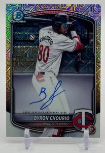 Byron Chourio RC 2025 Bowman Chrome Rookie Auto Minnesota Twins Rookie Baseball Card No. BMA-BC