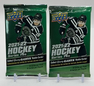 2 Packs of 2021-22 Series 2 Upper Deck Hockey Cards