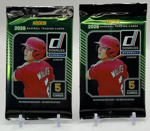 2 Packs of 2026 Donruss Baseball Cards