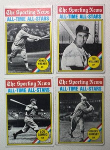 4-Card 1976 Topps All Time All Stars Vintage Baseball Card Lot