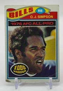 OJ Simpson 1977 Topps 1976 All Pro Football Card No. 100