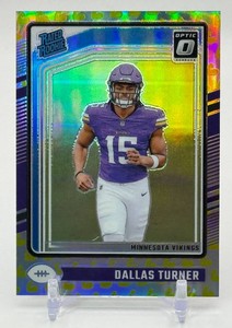 Dallas Turner RC  149 2024 Optic Emoji SP Minnesota Vikings Rookie Football Card No. 224