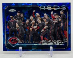 Cincinnati Reds 2024 Topps Chrome Sapphire Team Baseball Card No. 238