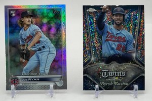 Joe Ryan Foil RC  Byron Buxton Sparkle Insert 2-Card Minnesota Twins Baseball Card Lot