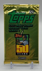1 Pack of 2001 Topps Series 1 Baseball Cards