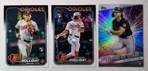 Jackson Holliday 3-Card Rookie Baseball Card Lot