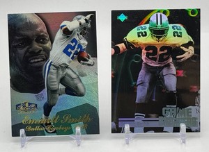 Emmitt Smith 2-Card FoilPararllel Football Card Lot