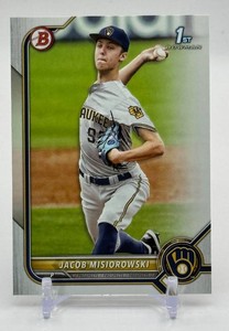 Jacob Misiorowski RC 1st Bowman 2022 Bowman Rookie Baseball Card No. BD-132