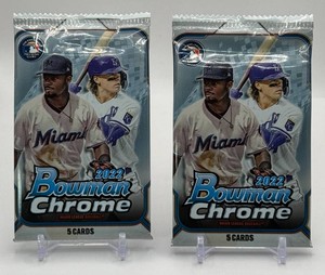 2 Packs of 2022 Bowman Chrome Baseball Cards