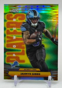 Jahmyr Gibbs 2025 Topps Chrome Power Players Refractor Football Card No. PP-12