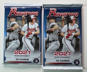 2 Packs of 2021 Bowman Baseball Cards (2)