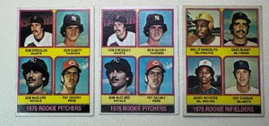 1976 Topps 3-Card Rookie PitchersInfielders Vintage Baseball Card Lot